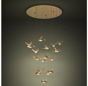 Eglo 390398 - LED Dimmelhető csillár zsinóron PARATEBUENO 17xLED/3W/230V arany