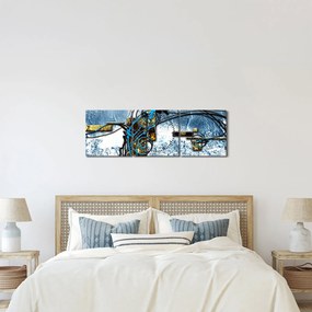 Absztrakt kép (órával) (90x30 cm)