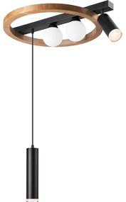 Csillár zsinóron OTIS 2xG9/5W/230V + 2xE27/15W/230V tölgy