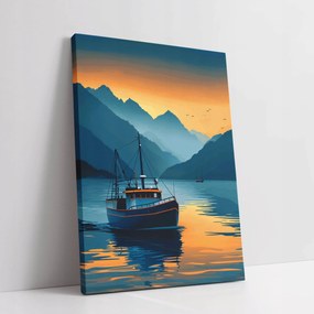 Vászonkép Naplemente a tengeren Hajó otthon nappali szoba 30x40