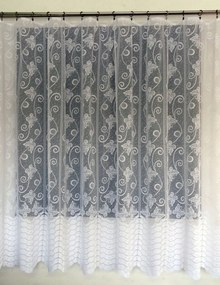 Mg Függöny 68/100 Fehér 320x180 Pillangók pol szalaggal