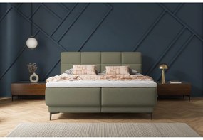 Kontinentális franciaágy 140 cm Riviera 140 (ágyráccsal és matraccal) (tárolóhellyel) (zöld + fekete). 1099650