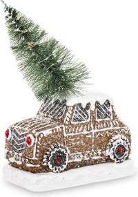 Karácsonyi dekoráció Karácsonyi mézeskalács autó Led karácsonyfa