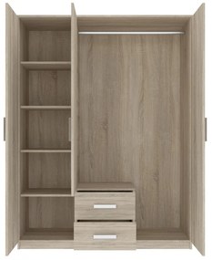 Verdana gardróbszekrény 150cm 3D2S Sonoma Oak