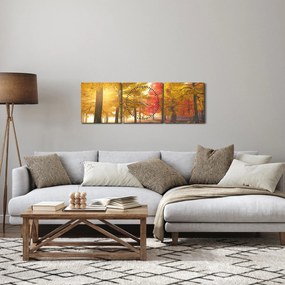 Őszi fák képe (órával) (90x30 cm)