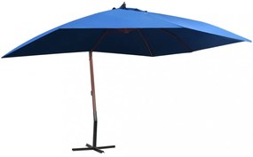 Kék függő napernyő farúddal 400 x 300 cm
