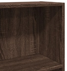barna tölgy színű szerelt fa könyvszekrény 60 x 24 x 109 cm