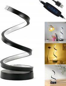 Led Asztali Lámpa Hálószobába, Spirális Asztali Lámpa 3 Színben Lámpa
