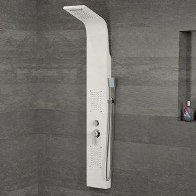 Bologna WHITE zuhanypanel, rozsdamentes acél