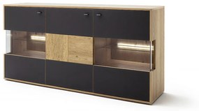 Valencia komód tölgy, antracit 184 cm
