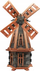 Fa kerti szélmalom 100cm tik antracit Pl