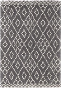 Szürke krémszínű shaggy szőnyeg nappaliba 160x230cm