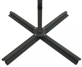 azúrkék konzolos napernyő rúddal és LED-fényekkel 250 cm