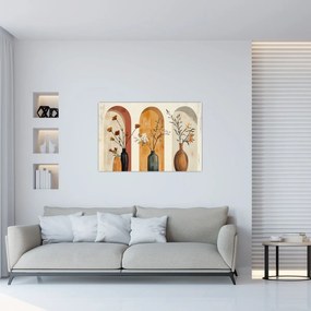 Kép - Vázák boltívekben (90x60 cm)