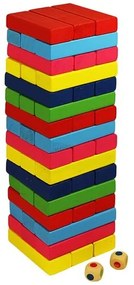 Wood Toys Jenga fatorony, színes