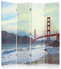 Gario Paraván Golden Gate híd Méret: 145 x 170 cm, Kivitelezés: Klasszikus paraván