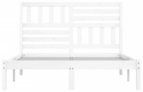 vidaXL fehér tömör fenyőfa ágykeret 120 x 200 cm