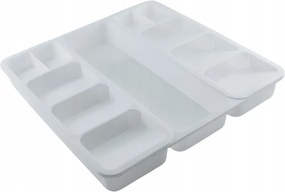Fiókos evőeszköztartó utántöltő tripla fehér 40x40x5,5