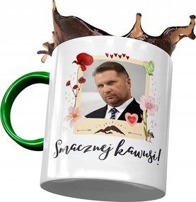 Bögre Zöld-Fekete Pis Ajándék Nyomtatott Fotóval