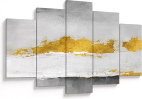 Kép - Arany és szürke vonások (150x105 cm)