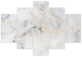 Egy fehér mandala képe (150x105 cm)
