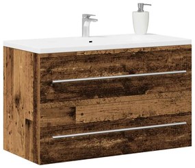 Antik fa színű szerelt fa mosdószekrény 80x38,5x48 cm