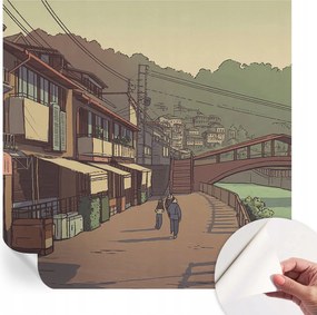 Öntapadós tapéta Fali furnér 3D Pasztell tájkép 250x250 cm