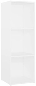 4 db fehér szerelt fa TV-szekrény 107 x 35 x 37 cm
