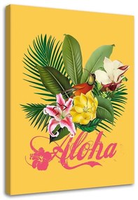Gario Vászonkép Aloha sárga háttérrel - Andrea Haase Méret: 40 x 60 cm