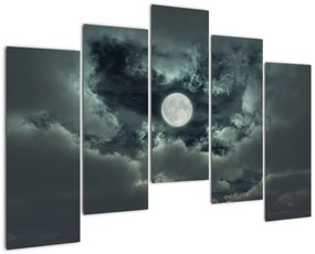Festészet - hold és felhők (125x90cm)