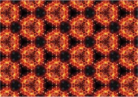 Fotótapéta Tűz mandala Absztrakt Lángoló virágok 368x254 +ragasztó