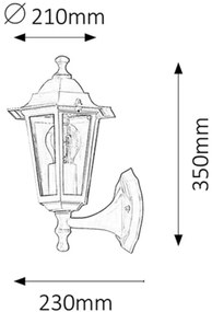 Rabalux 8204 - Kültéri fali lámpa VELENCE 1xE27/60W/230V