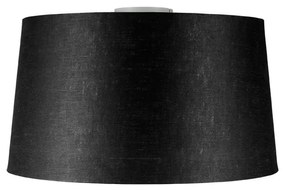 Modern mennyezeti lámpa matt fehér, fekete árnyalattal 45 cm - Combi