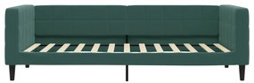 sötétzöld kihúzható bársony heverő 90 x 200 cm