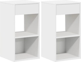 vidaXL éjjeliszekrények fiókos 2 db fehér 35x34x66,5 cm