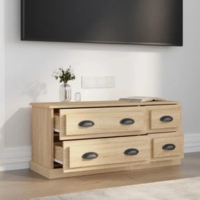 sonoma tölgyszínű szerelt fa TV-szekrény 100x35,5x45 cm