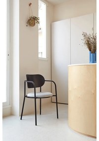 Fekete-szürke étkezőszék kőrisfa dekorral Eclipse - Teulat