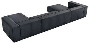 Sötétkék bőr sarokkanapé (U alakú) Madame – Windsor &amp; Co Sofas