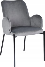 Szürke kárpitozott szék nappaliba, étkezőbe és konyhába modern Gusto