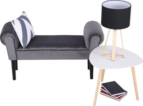 Lóca, Velvet szövet, szürke/fekete, BURDA