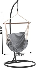 Függő szék, fehér/szürke, LINDO NEW