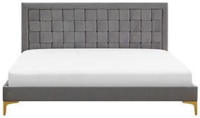 Franciaágy 180 cm LIMO (poliészter) (szürke) (ágyráccsal). 1022691