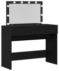 pipereasztal LED világítással Fekete tölgy 100x40x120 cm