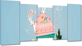 Vászonkép 150x80 Nyúl Húsvét