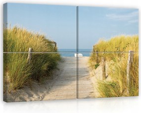 Vászonkép 120x80 Tengeri táj dűnék tengerpart nyár pihenés természet nyugalom