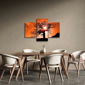 Kép - Tölgy napnyugtakor (90x60 cm)