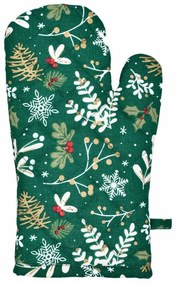Konyhai kesztyű Zöld karácsony, 18 x 28 cm
