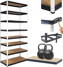 Tárolószekrény fém állvány Helios 270x110x40cm 8Px275kg Tömör