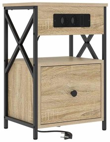 Éjjeliszekrény 2 pcs sonoma tölgy 40 x 31 x 60 cm Faanyag