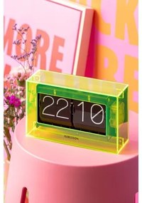 Karlsson 5976YE design fali/asztali billenő óra, zöld, 21 cm